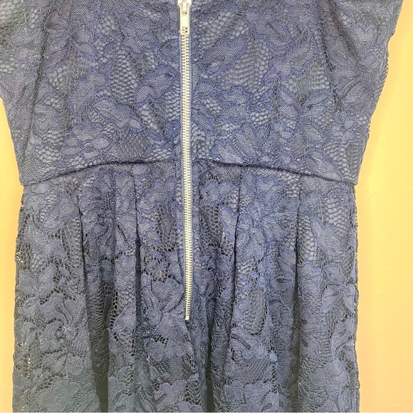 🥀 Women's Junior Crystal Doll Navy Blue Dress - Picture 8 of 12